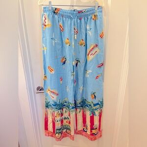 NWT Christian Siriano Colorful summer fun Print Pants - M